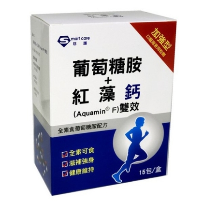 美好壯-葡萄糖胺+紅藻鈣(Aquamin F)雙效(15包_15天份)