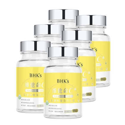BHK's-維他命C500錠(90錠/瓶)6瓶優惠組